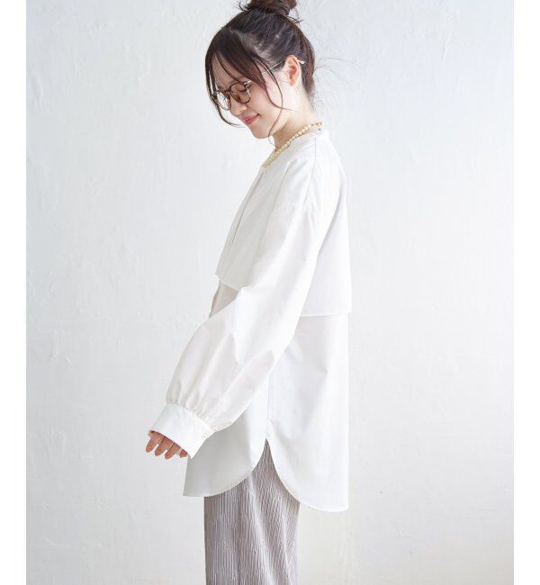 Lbc with Life「TCブロードケープブラウス」|シャツ・ブラウス|