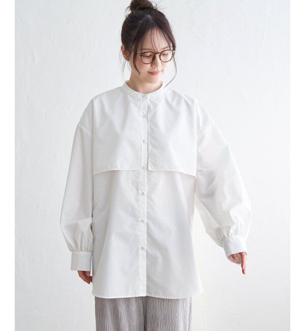 Lbc with Life「TCブロードケープブラウス」|シャツ・ブラウス|