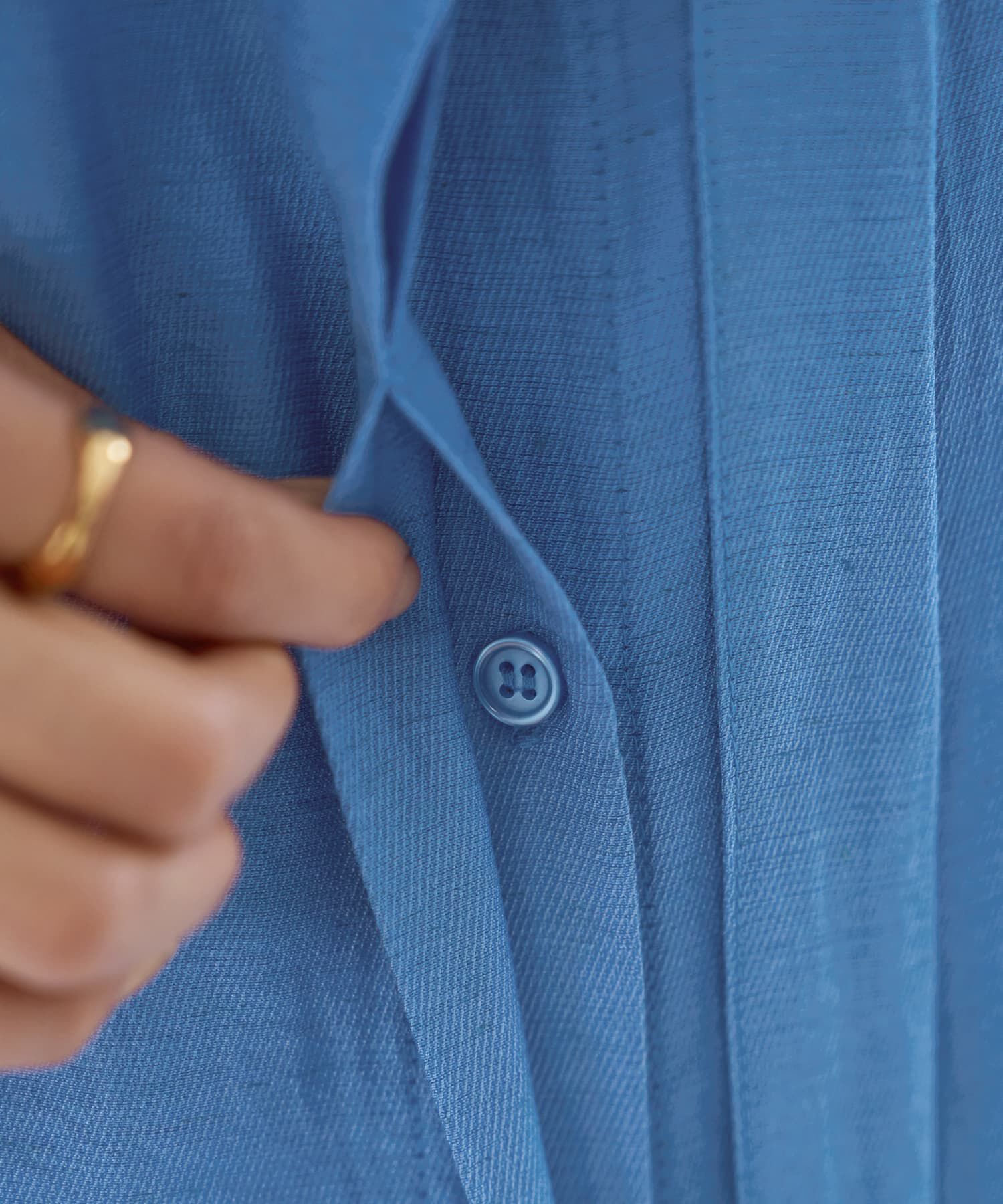 STYLE DELI「綿麻混紡ロングボウタイギャザーワンピース」|ワンピース|