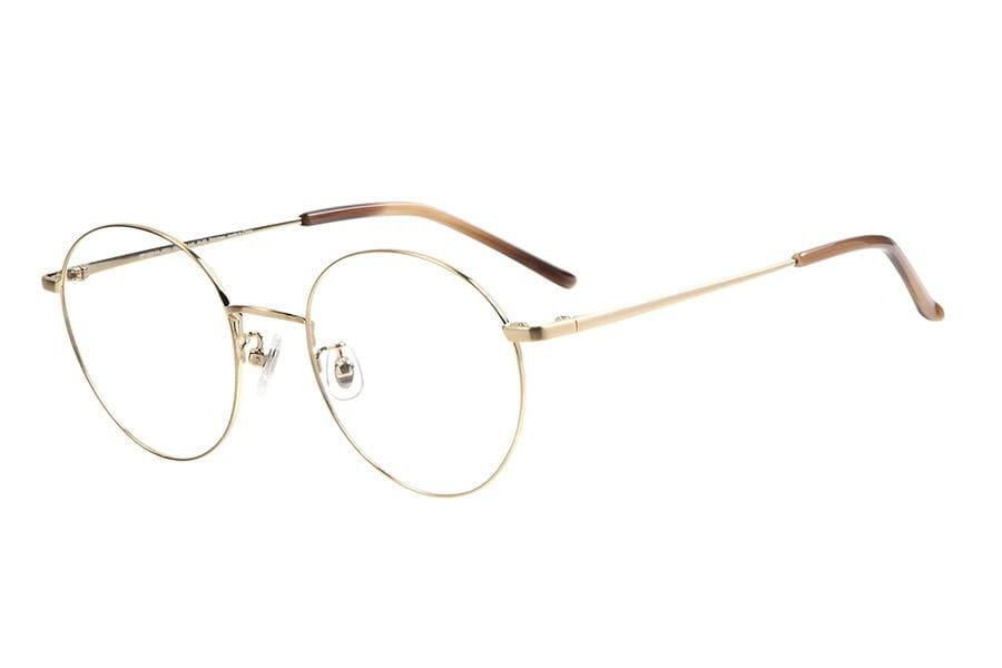 「ボストン型 メガネ｜メタルフレーム ｜Zoff CLASSIC レンズ交換券付き」|メガネ|ゴールド