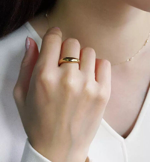  「silver925 ミドルボリューム カーブリング (ニッケルフリー)」|リング|GLD