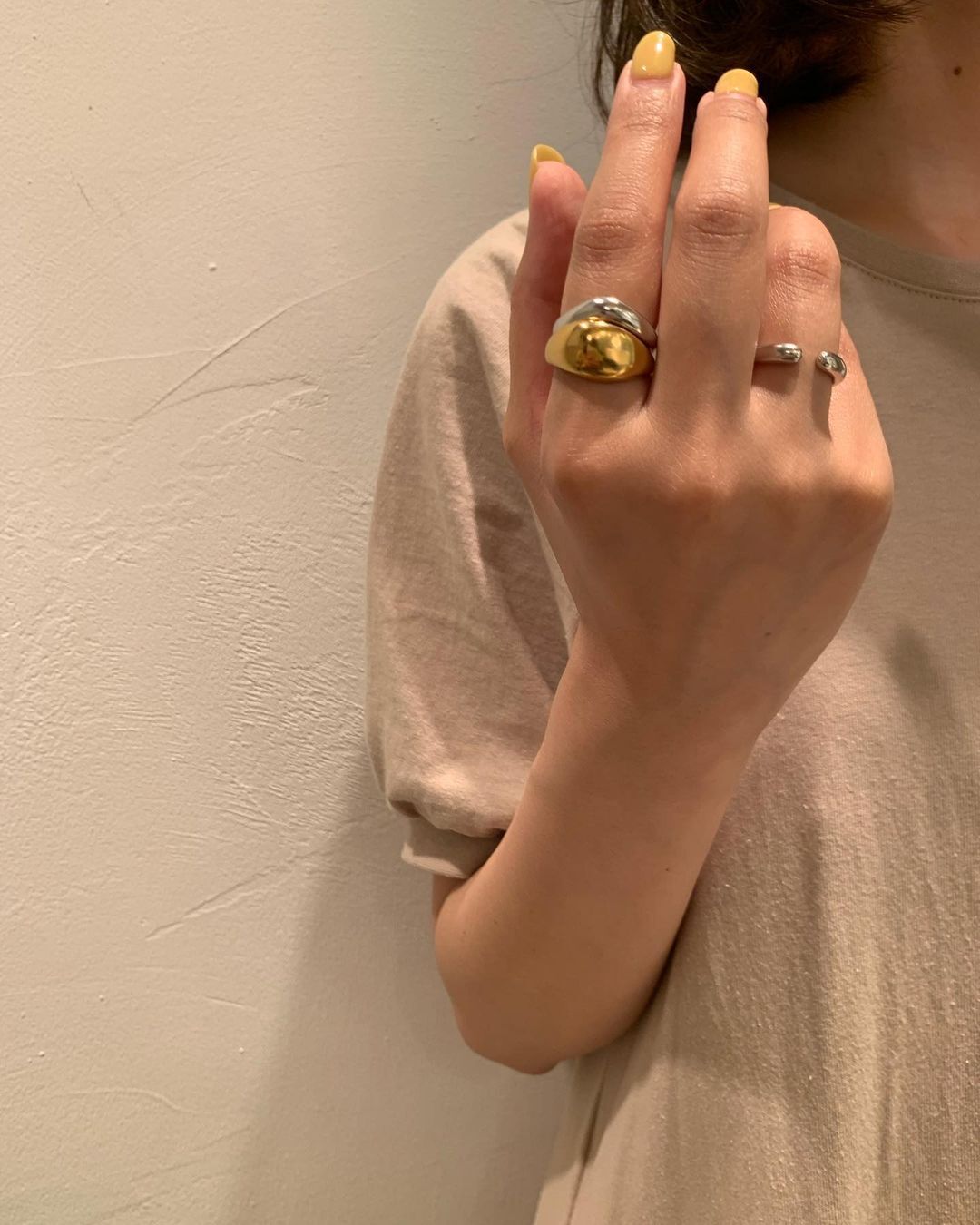  「silver925 ミドルボリューム カーブリング (ニッケルフリー)」|リング|