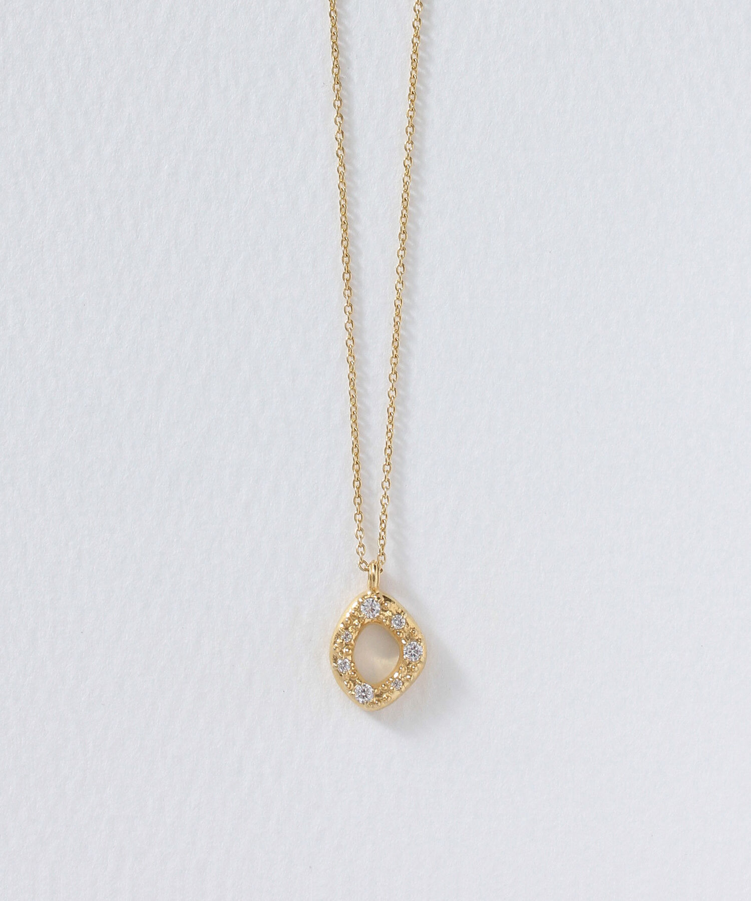  「silver925 パヴェフレーム ミドルネックレス（ニッケルフリー）」|ネックレス|