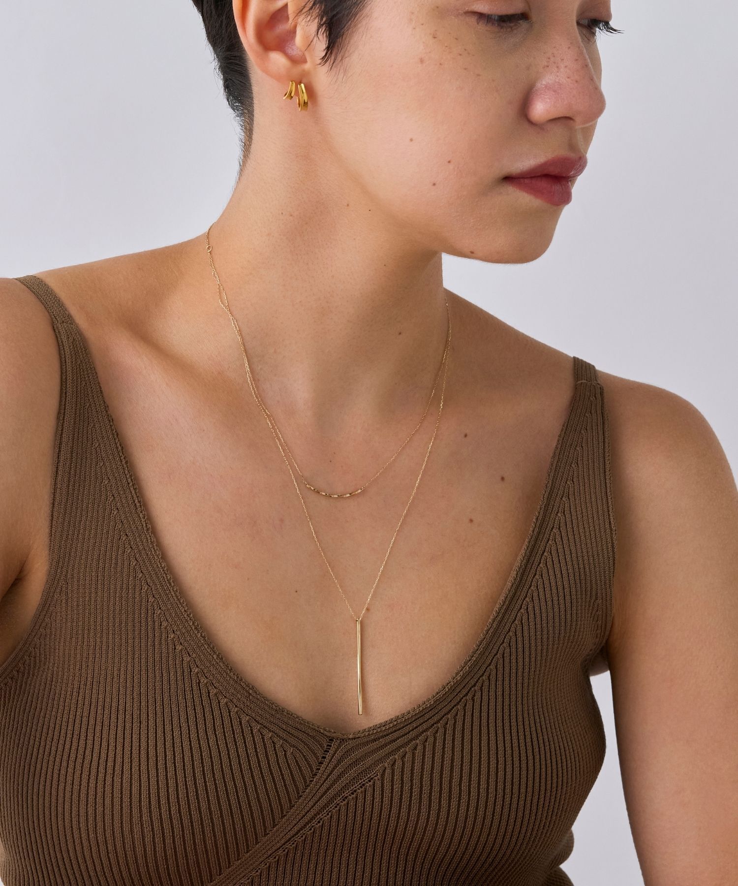 JUPITER「【K10】ツイストバーネックレス」|ネックレス|