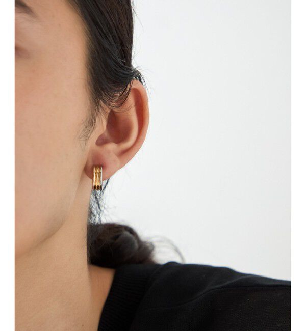 ete「[トリカラー] フープイヤリング」|イヤリング|