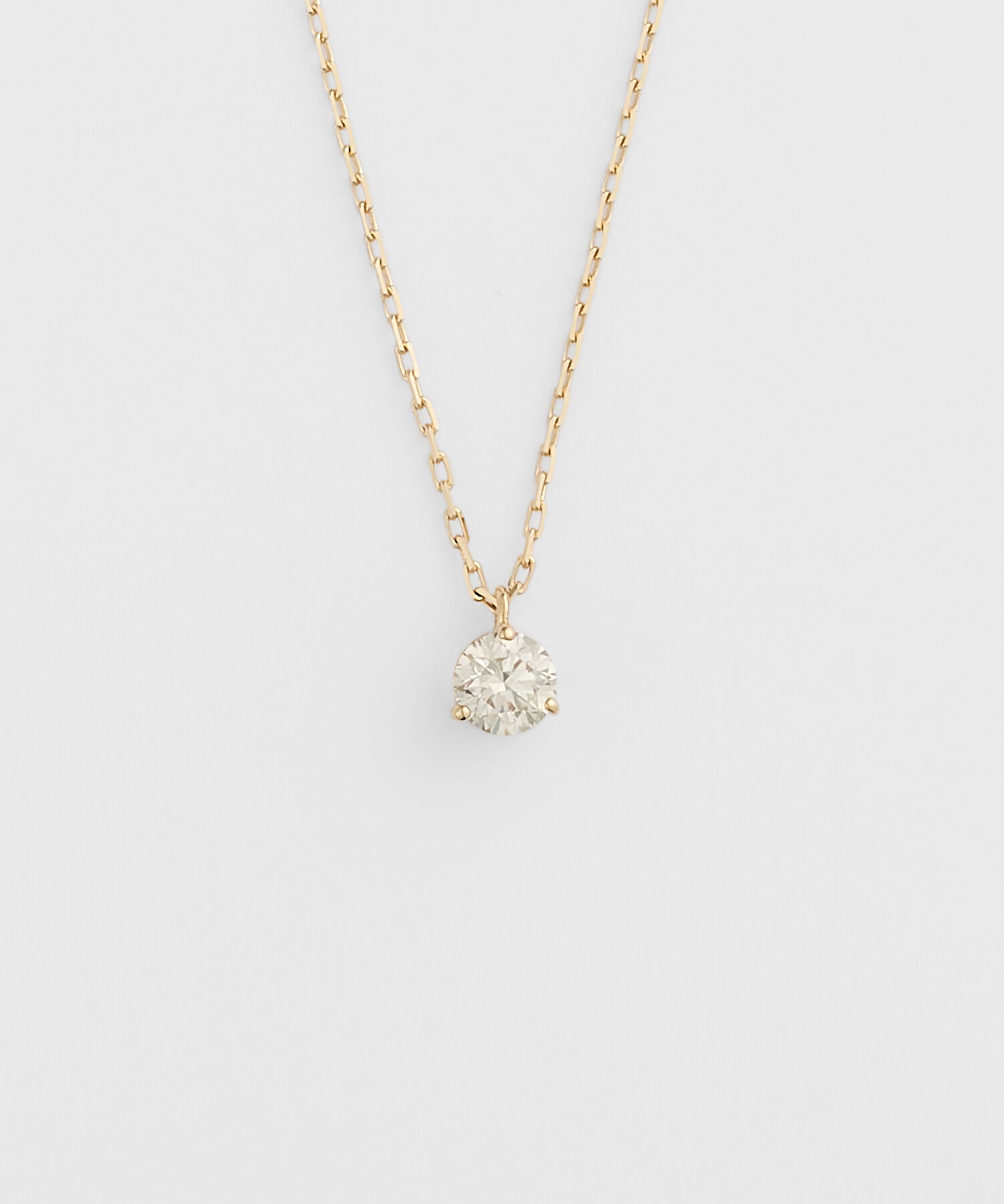 agete「K18ダイヤモンドネックレス（0.1ct）」|ネックレス|ホワイト