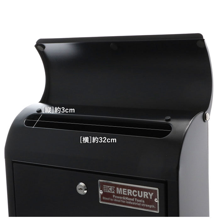 MERCURY「マーキュリー ポスト 通販 壁掛け おしゃれ 大型 郵便受け 郵便ポスト 鍵付き レトロ 郵便」|その他|