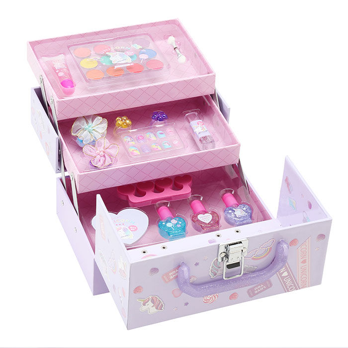 BACKYARD FAMILY「バニティ メイクボックス 通販 3段 ユニコーン メイクセット キッズ コスメ 化粧 セット」|その他|