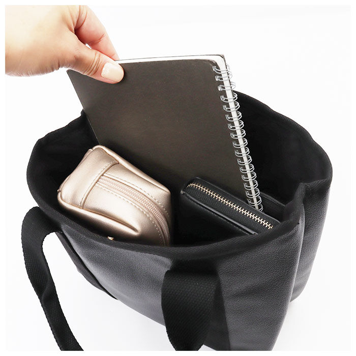 BACKYARD FAMILY「トートバッグ レディース 通販 おしゃれ 合皮ファスナー仕切りトート 小さめ フェイク レザー」|トートバッグ|