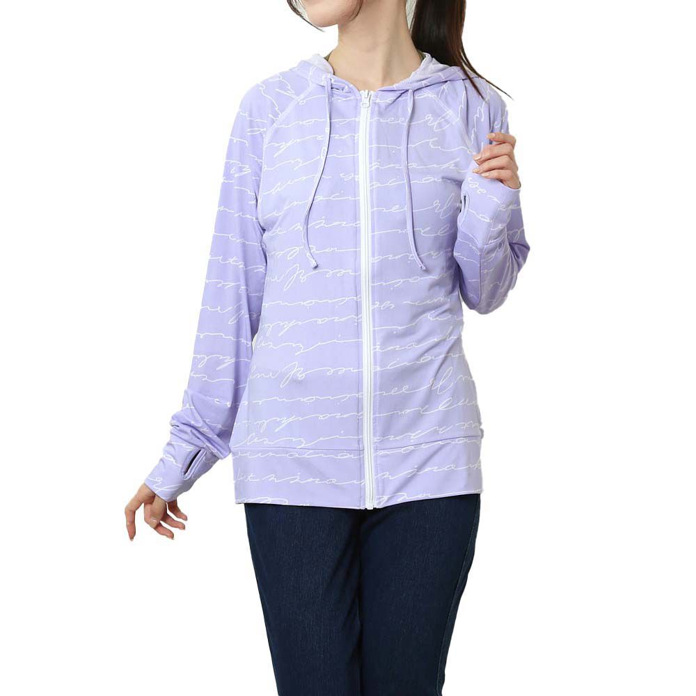BACKYARD FAMILY「ラッシュガード レディース 長袖 通販 おしゃれ 柄 パーカー 夏 ジップアップ M-L L-LL」|スポーツ|パープル2
