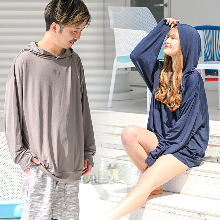 BACKYARD FAMILY「ラッシュガード レディース 長袖 通販 メンズ パーカー プルオーバー 男女兼用 ユニセックス」|スポーツ|