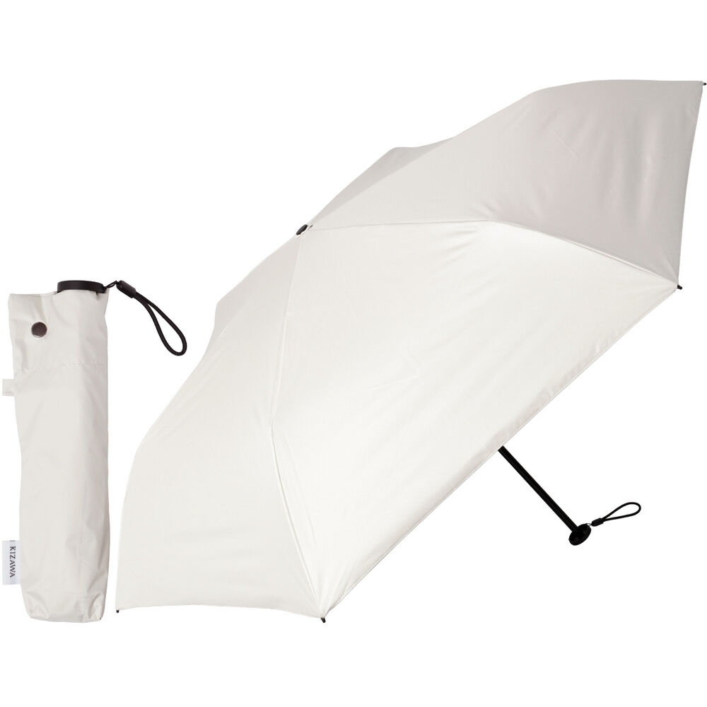 BACKYARD FAMILY「KIZAWA 日傘 UVカット 100 通販 超軽量カーボン傘 折りたたみ日傘 折り畳み日傘」|傘|ホワイト1