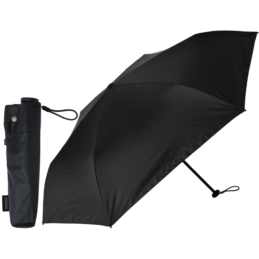 BACKYARD FAMILY「KIZAWA 日傘 UVカット 100 通販 超軽量カーボン傘 折りたたみ日傘 折り畳み日傘」|傘|ブラック1