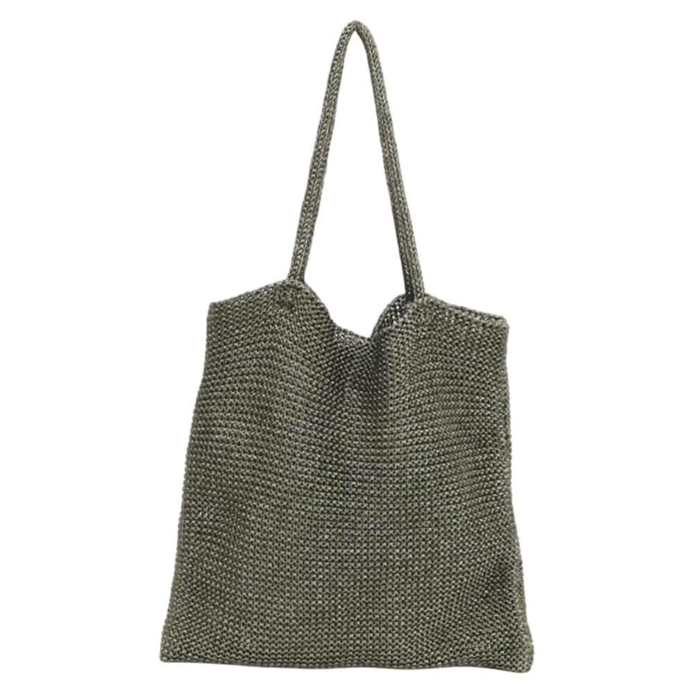 cache cache「cachecache カシュカシュ トートバッグ ラメ糸 通販 トートバック トート 手提げ」|トートバッグ|シルバー2