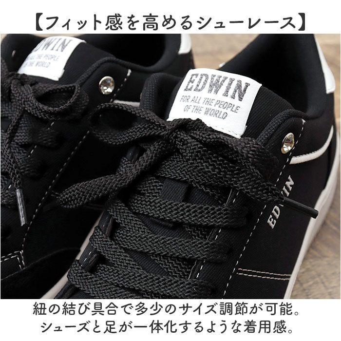 BACKYARD FAMILY「EDWIN スニーカー EDW4325 エドウィン 通販 レディース ローカットスニーカー 軽量」|スリッポン|