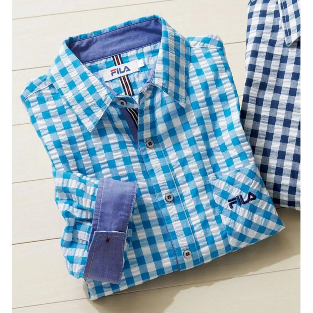 BACKYARD FAMILY「シャツ メンズ カジュアル 通販 ギンガムチェックシャツ ７分袖シャツ ７分袖 メンズシャツ」|その他|ブルー1