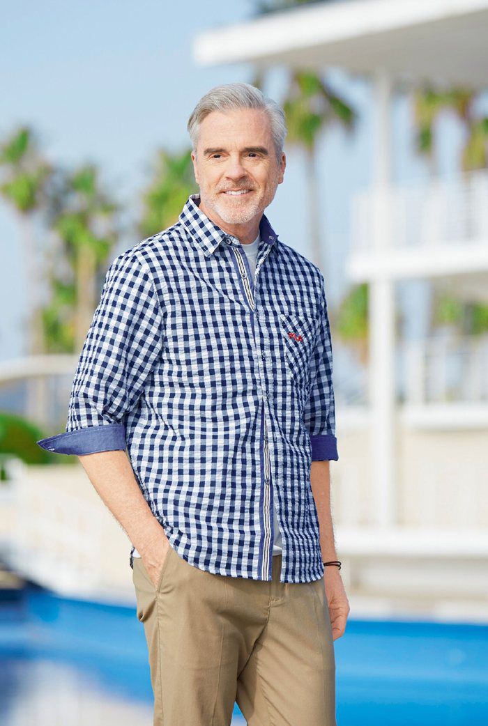 BACKYARD FAMILY「シャツ メンズ カジュアル 通販 ギンガムチェックシャツ ７分袖シャツ ７分袖 メンズシャツ」|その他|