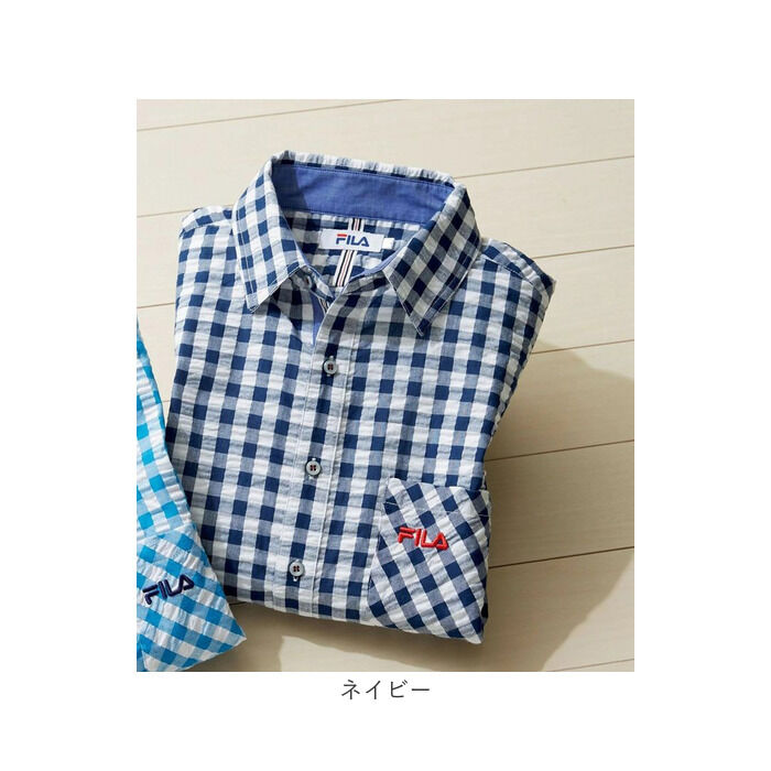 BACKYARD FAMILY「シャツ メンズ カジュアル 通販 ギンガムチェックシャツ ７分袖シャツ ７分袖 メンズシャツ」|その他|