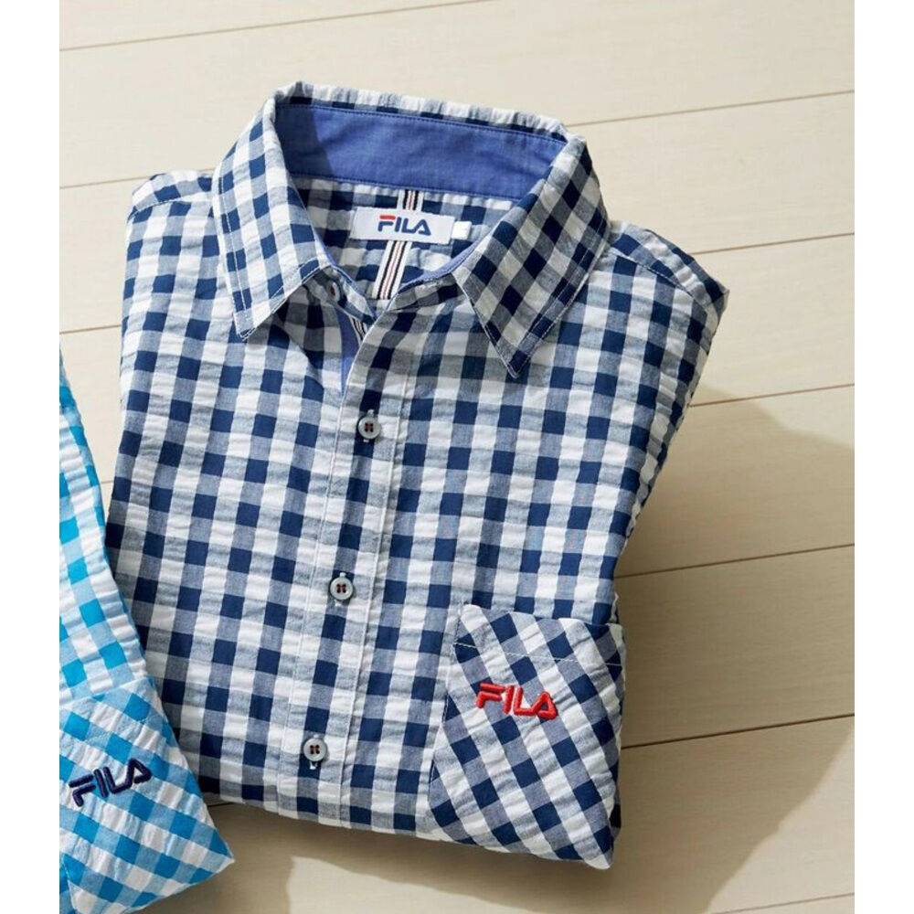 BACKYARD FAMILY「シャツ メンズ カジュアル 通販 ギンガムチェックシャツ ７分袖シャツ ７分袖 メンズシャツ」|その他|ブルー2