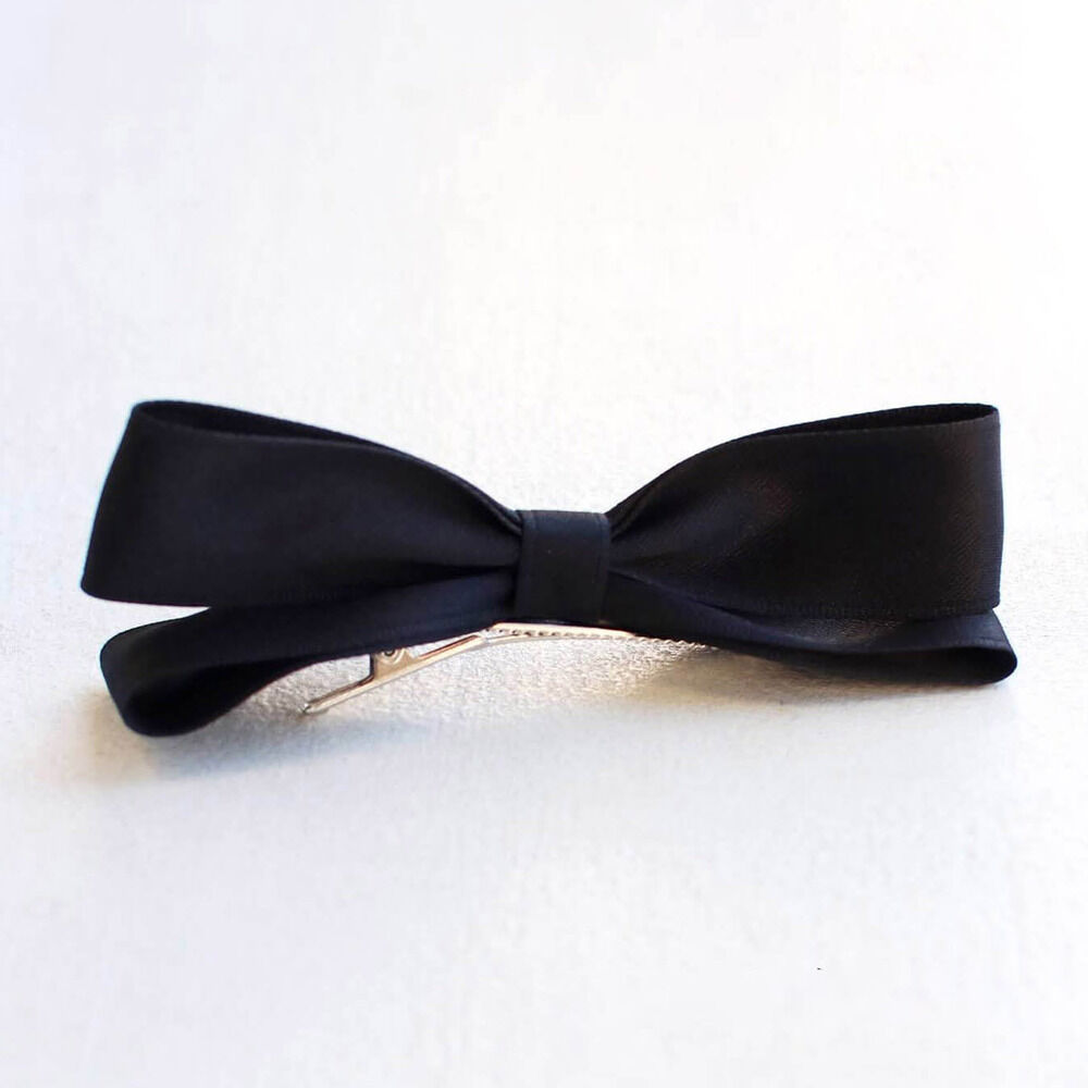 BACKYARD FAMILY「ヘアクリップ 大きめ リボン 通販 ヘア クリップ ヘアピン 髪飾り 髪留め キッズ 女の子 子供」|その他|ブラック1