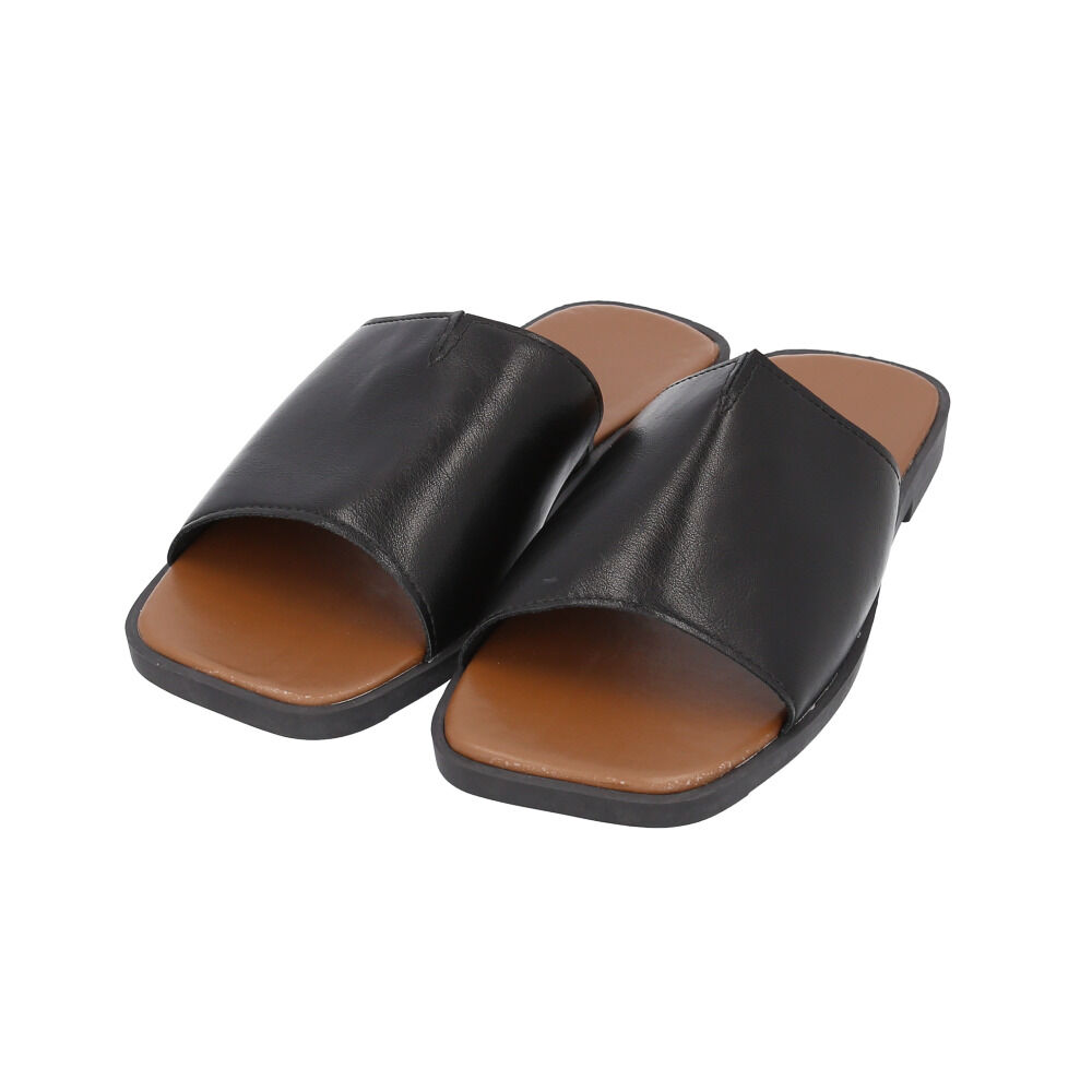 BACKYARD FAMILY「フラットサンダル レディース 通販 サンダル 疲れない きれいめ ぺたんこサンダル」|サンダル|ブラック1