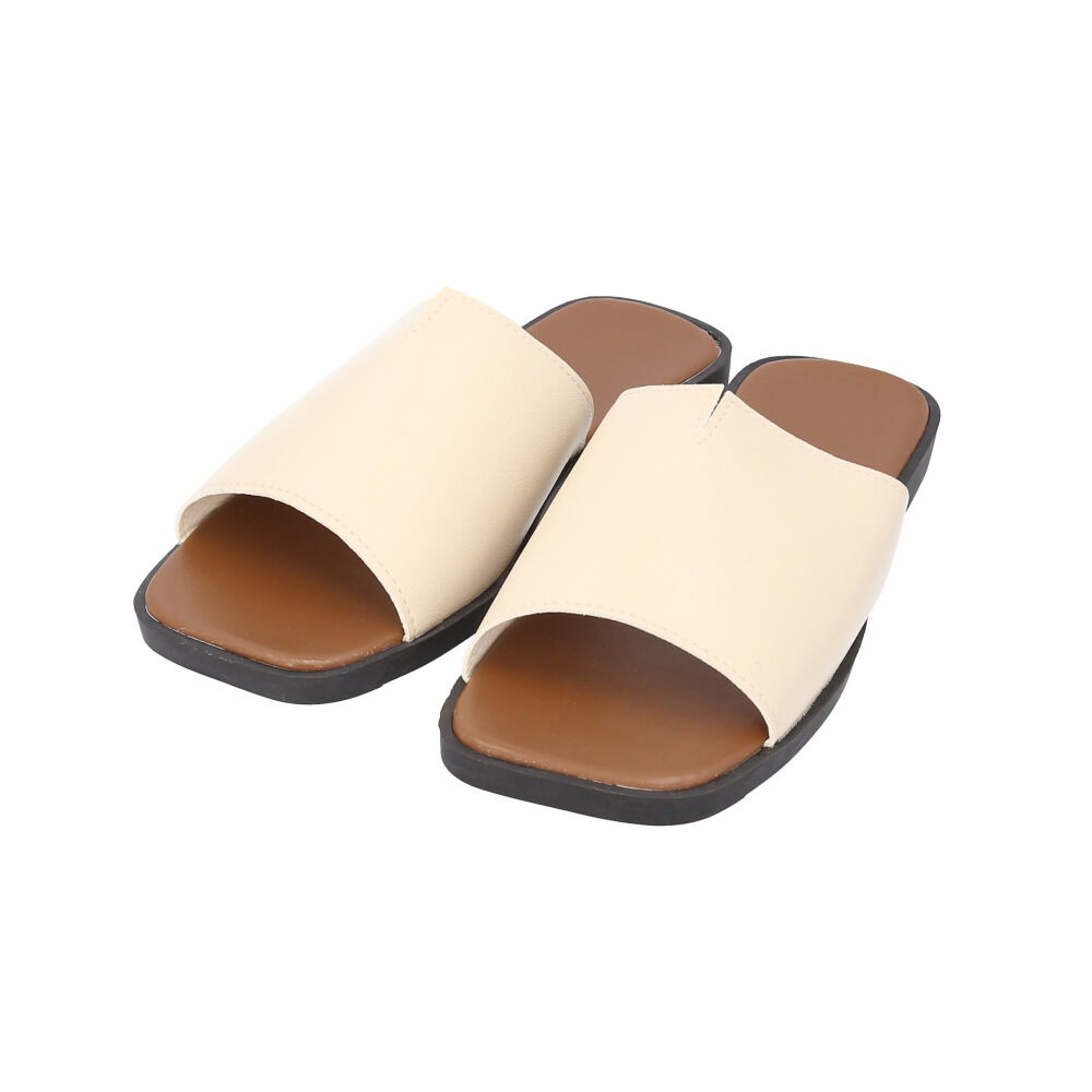 BACKYARD FAMILY「フラットサンダル レディース 通販 サンダル 疲れない きれいめ ぺたんこサンダル」|サンダル|ベージュ1