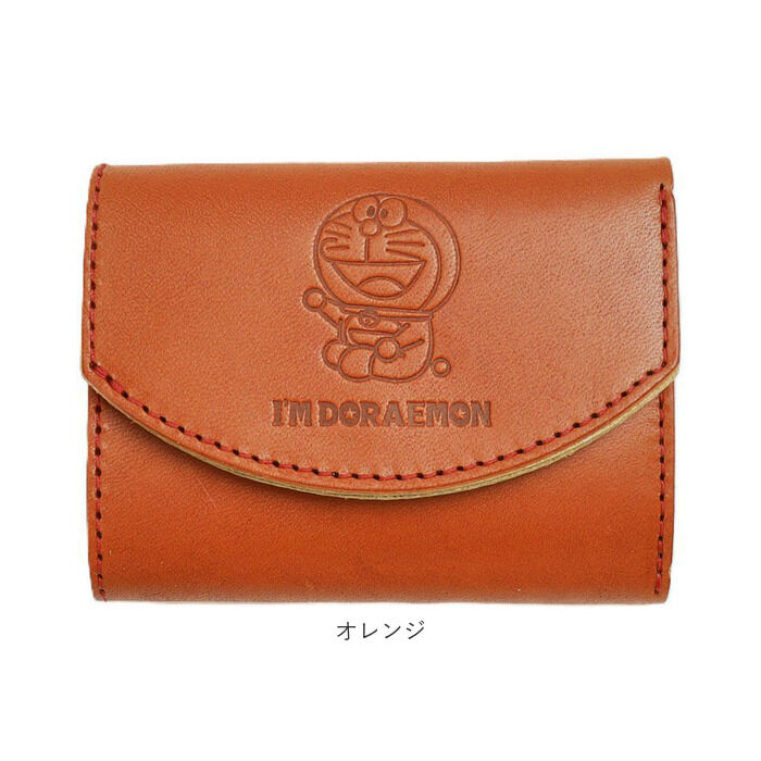 BACKYARD FAMILY「三つ折り財布 革 通販 日本製 ドラえもん ドラエモン 本革 牛革 ミニウォレット 三つ折り」|財布|