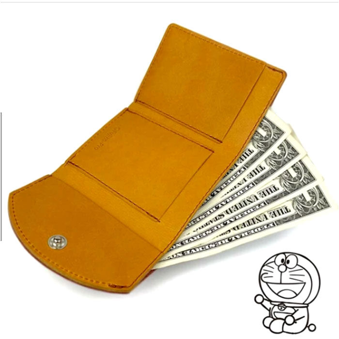 BACKYARD FAMILY「三つ折り財布 革 通販 日本製 ドラえもん ドラエモン 本革 牛革 ミニウォレット 三つ折り」|財布|