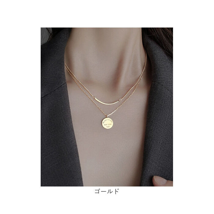 BACKYARD FAMILY「ネックレス レディース シンプル 通販 ペンダント 2連ネックレス コインネックレス」|その他|