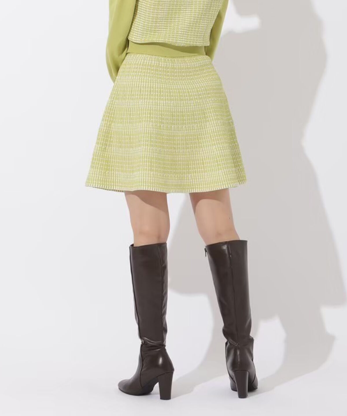 アンドクチュール「ジャガードニットミニスカート」|台形|