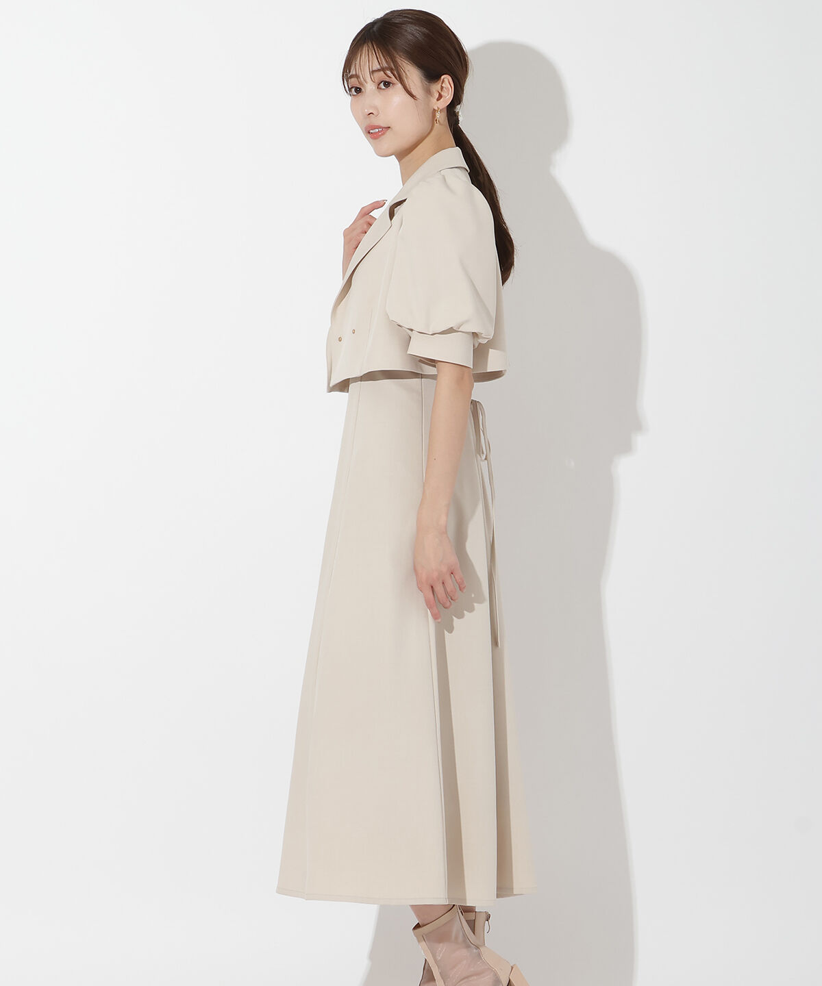 アンドクチュール「ショートダブルジャケット＋キャミワンピース」|ワンピース|