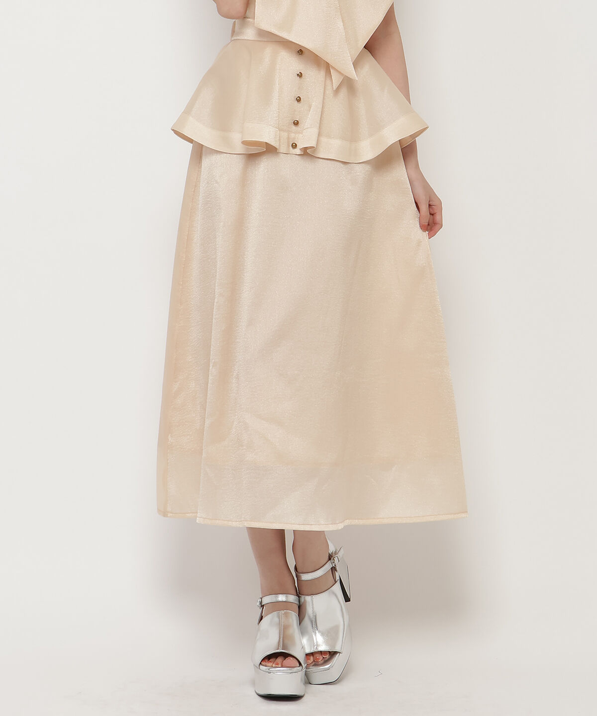 REDYAZEL「ぺプラムフレアスカート」|フレア|