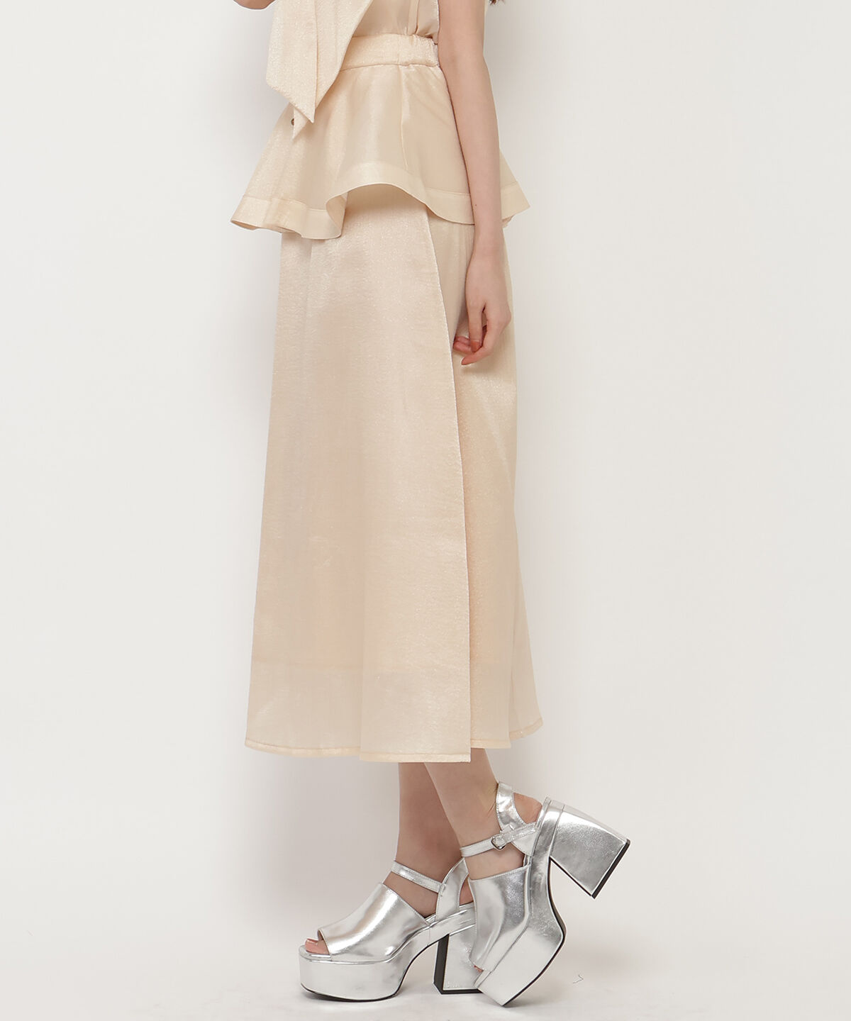 REDYAZEL「ぺプラムフレアスカート」|フレア|