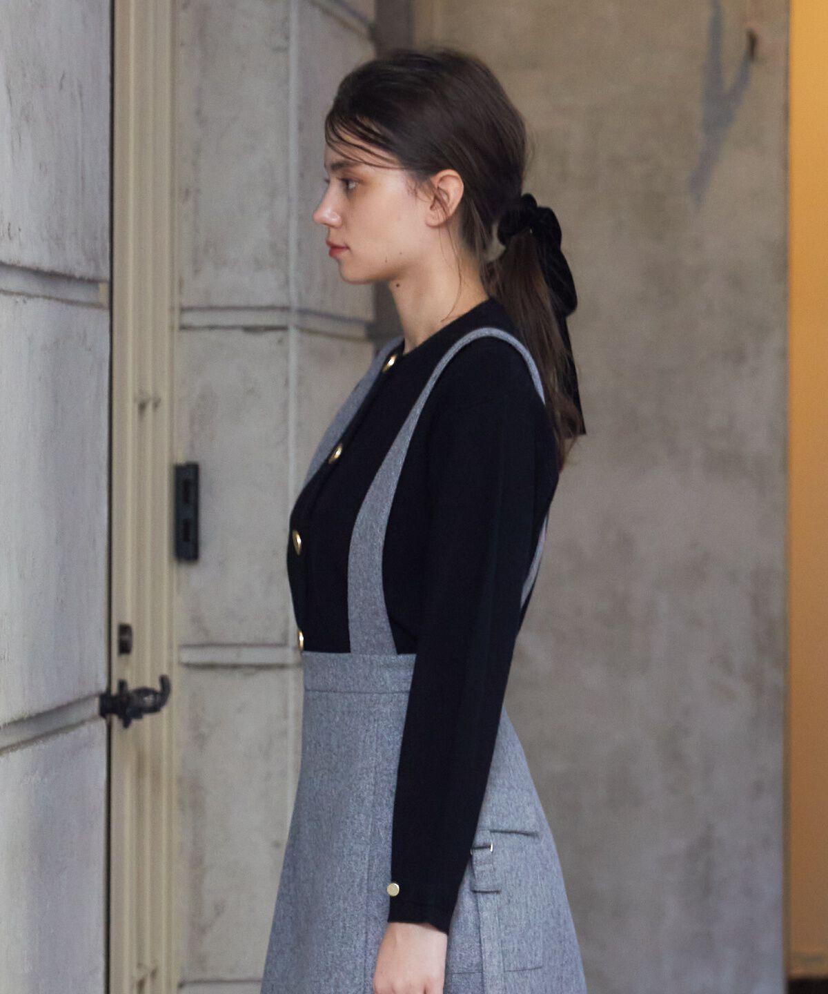 REDYAZEL「ゴールドボタンニットカーディガン」|カーディガン|