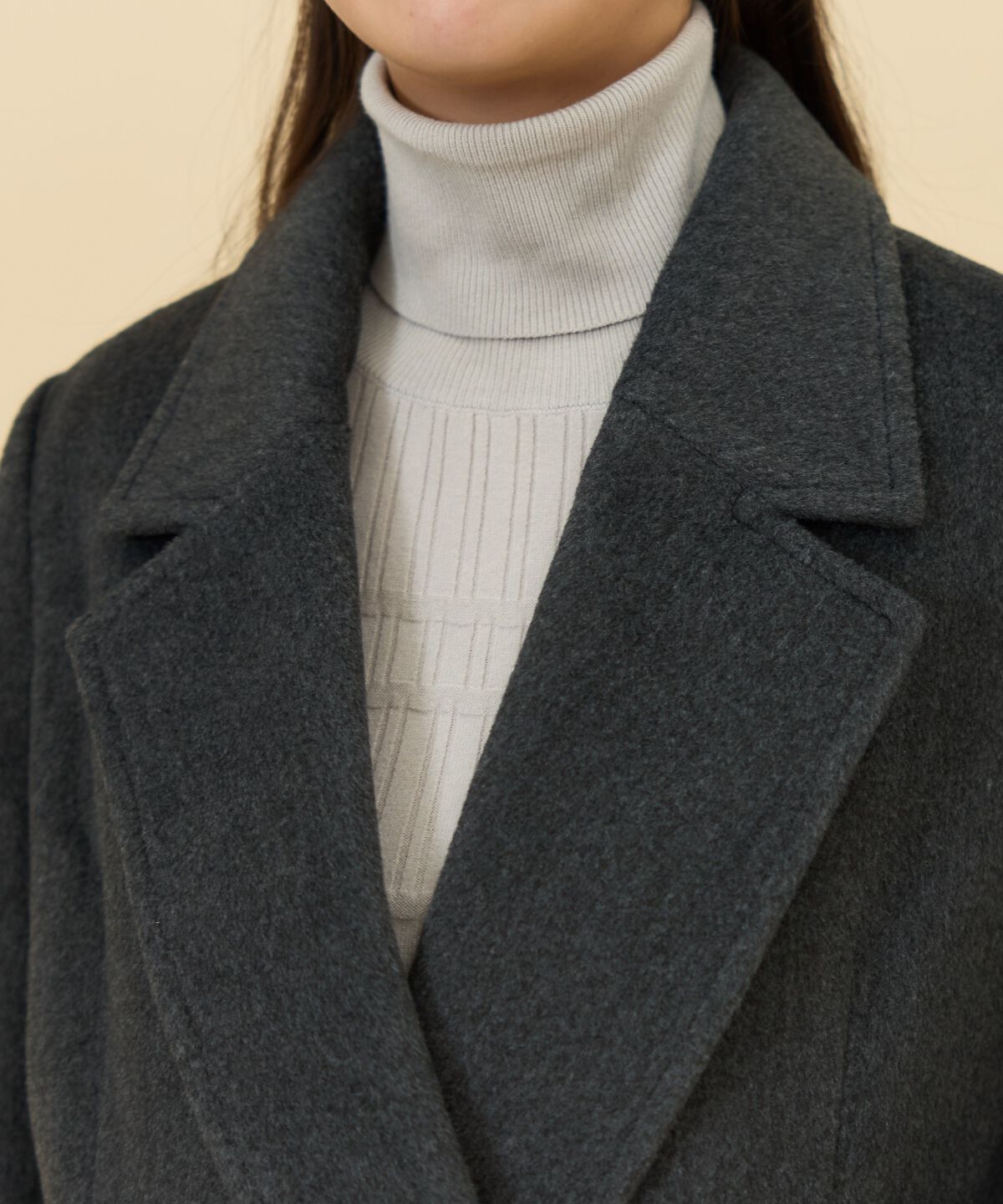 REDYAZEL「カットメルトンダブルショートコート」|ステンカラーコート|