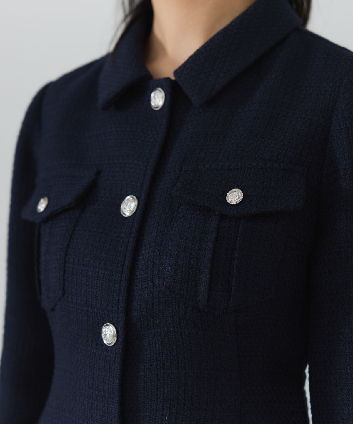 REDYAZEL「ファンシーツイードミニシャツワンピース」|ワンピース|