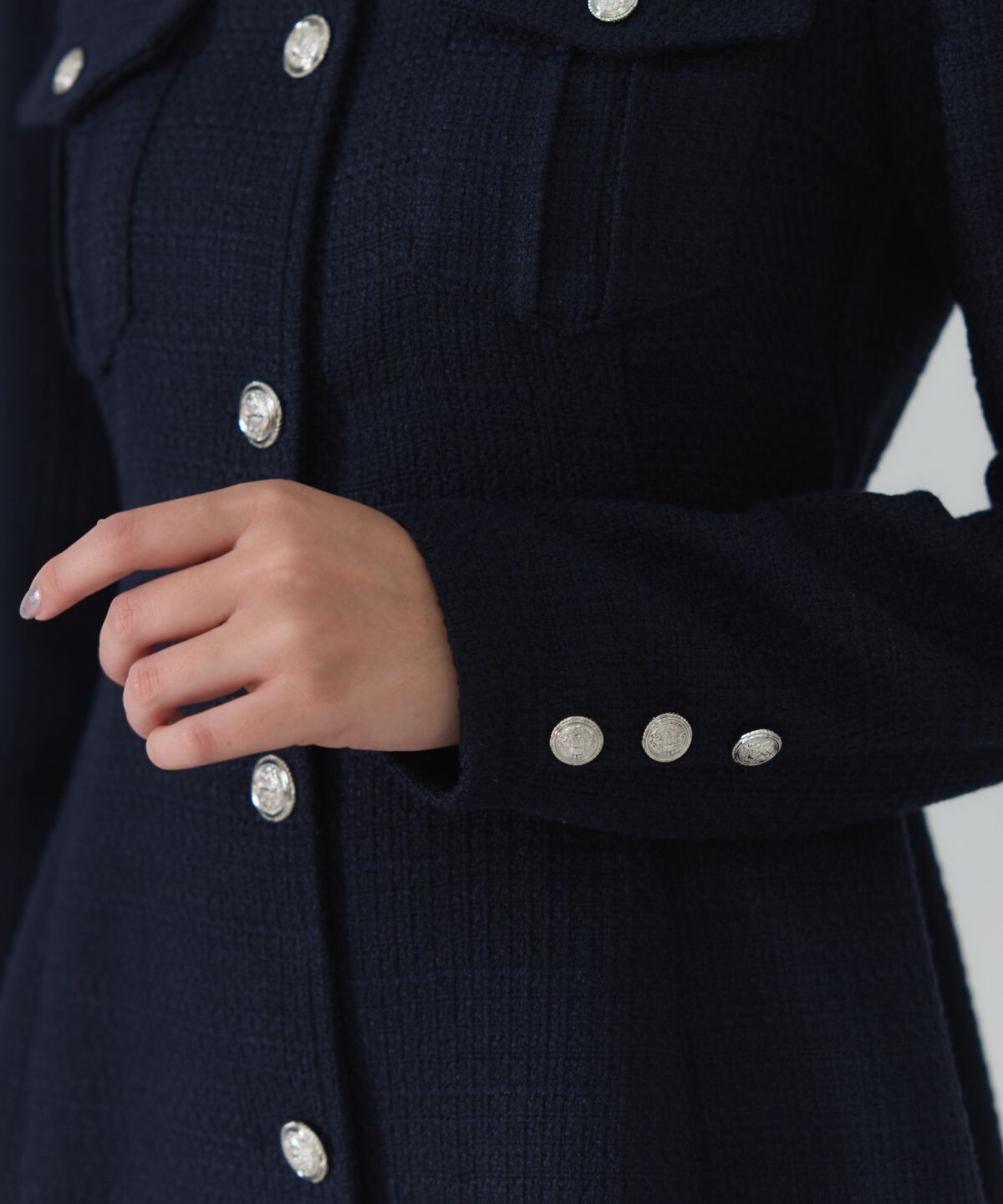 REDYAZEL「ファンシーツイードミニシャツワンピース」|ワンピース|