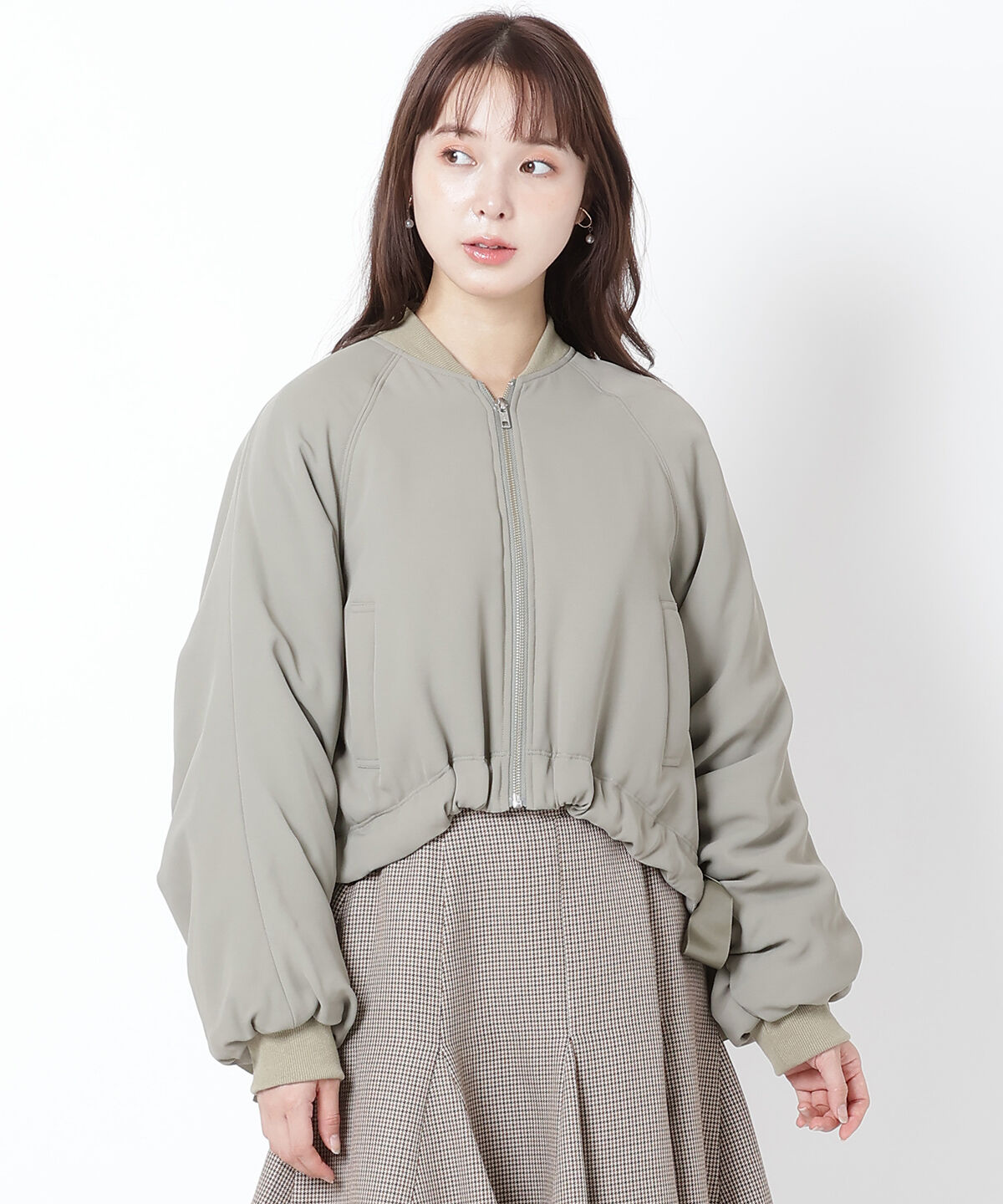 WILLSELECTION「サイドリボンボリューム袖ブルゾン」|ブルゾン・スタジャン|