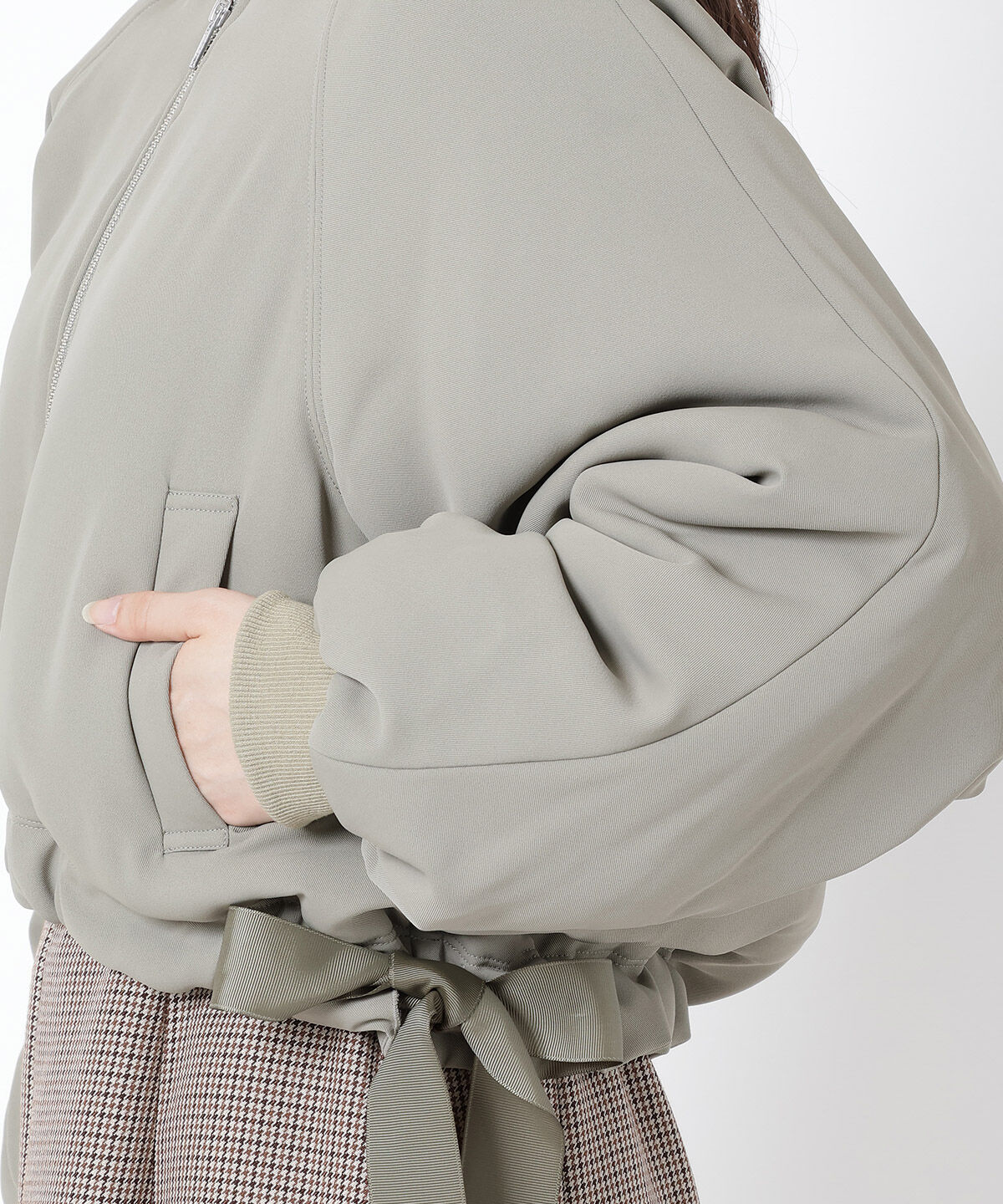 WILLSELECTION「サイドリボンボリューム袖ブルゾン」|ブルゾン・スタジャン|