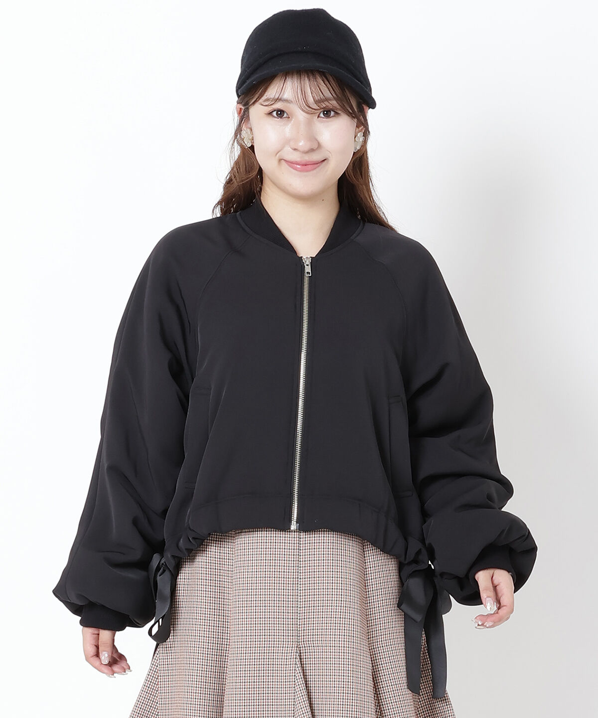 WILLSELECTION「サイドリボンボリューム袖ブルゾン」|ブルゾン・スタジャン|