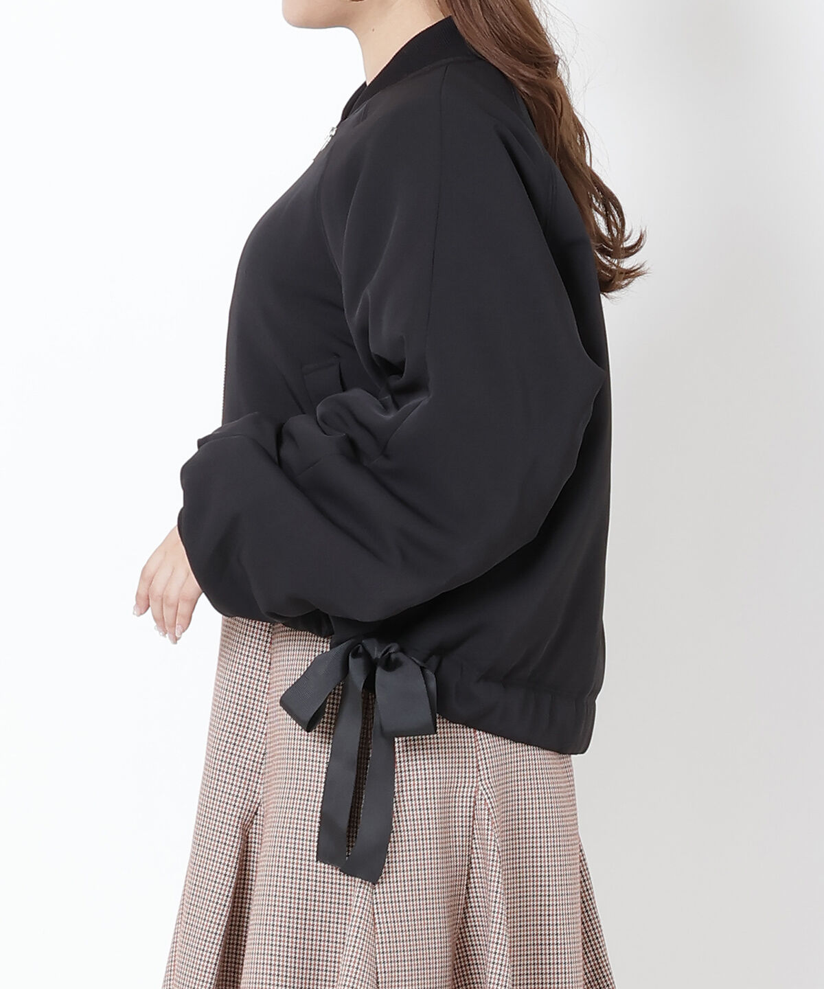 WILLSELECTION「サイドリボンボリューム袖ブルゾン」|ブルゾン・スタジャン|