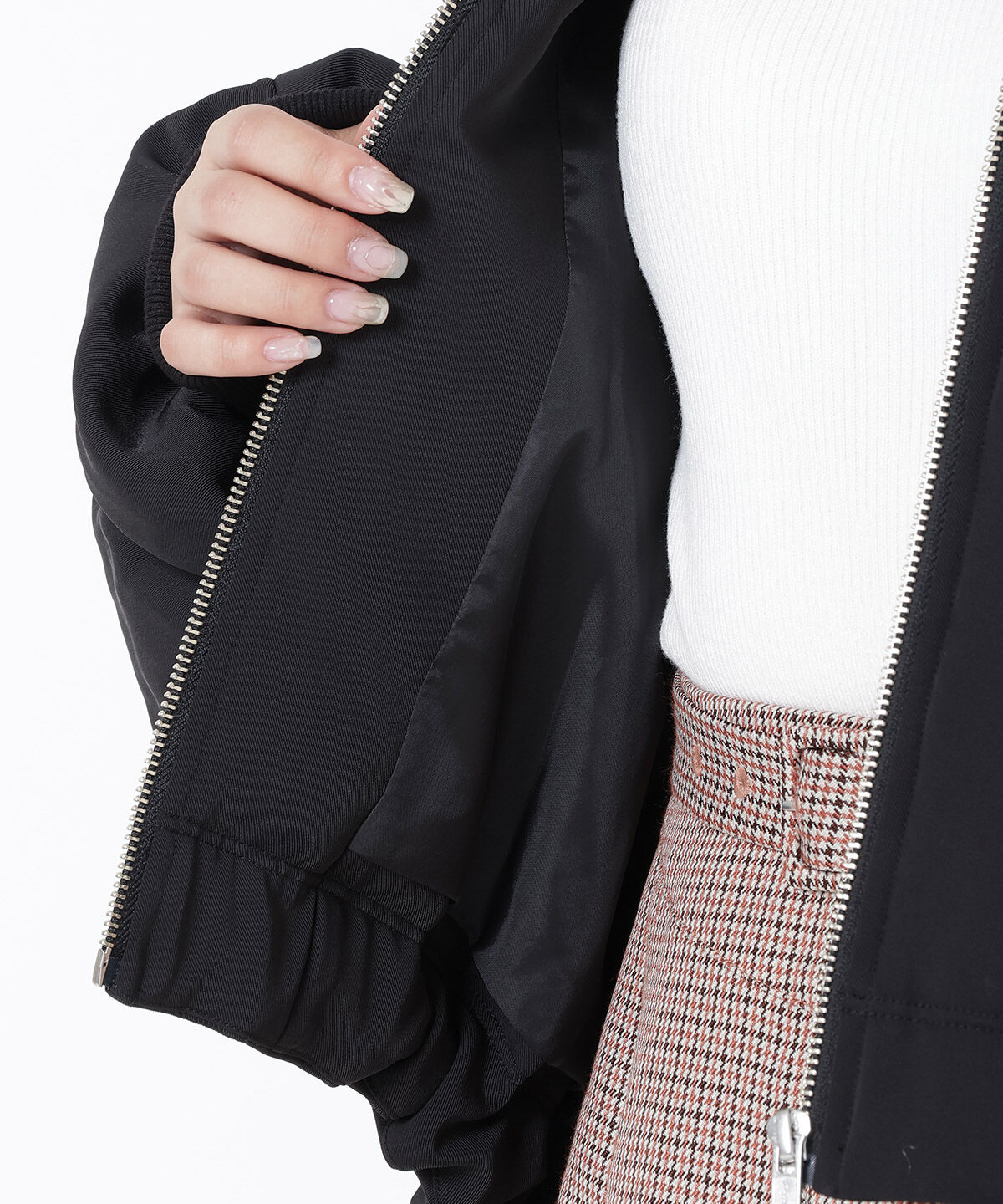 WILLSELECTION「サイドリボンボリューム袖ブルゾン」|ブルゾン・スタジャン|