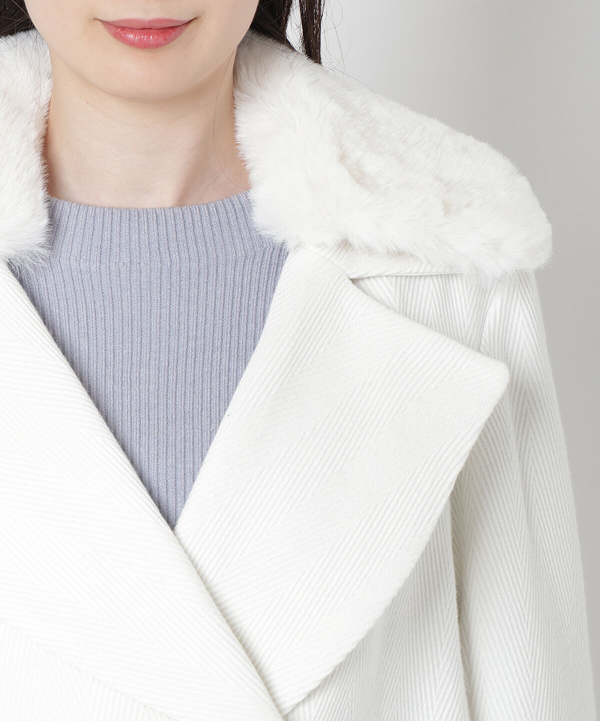 WILLSELECTION「ヘリンボーンファー付きコート」|その他|