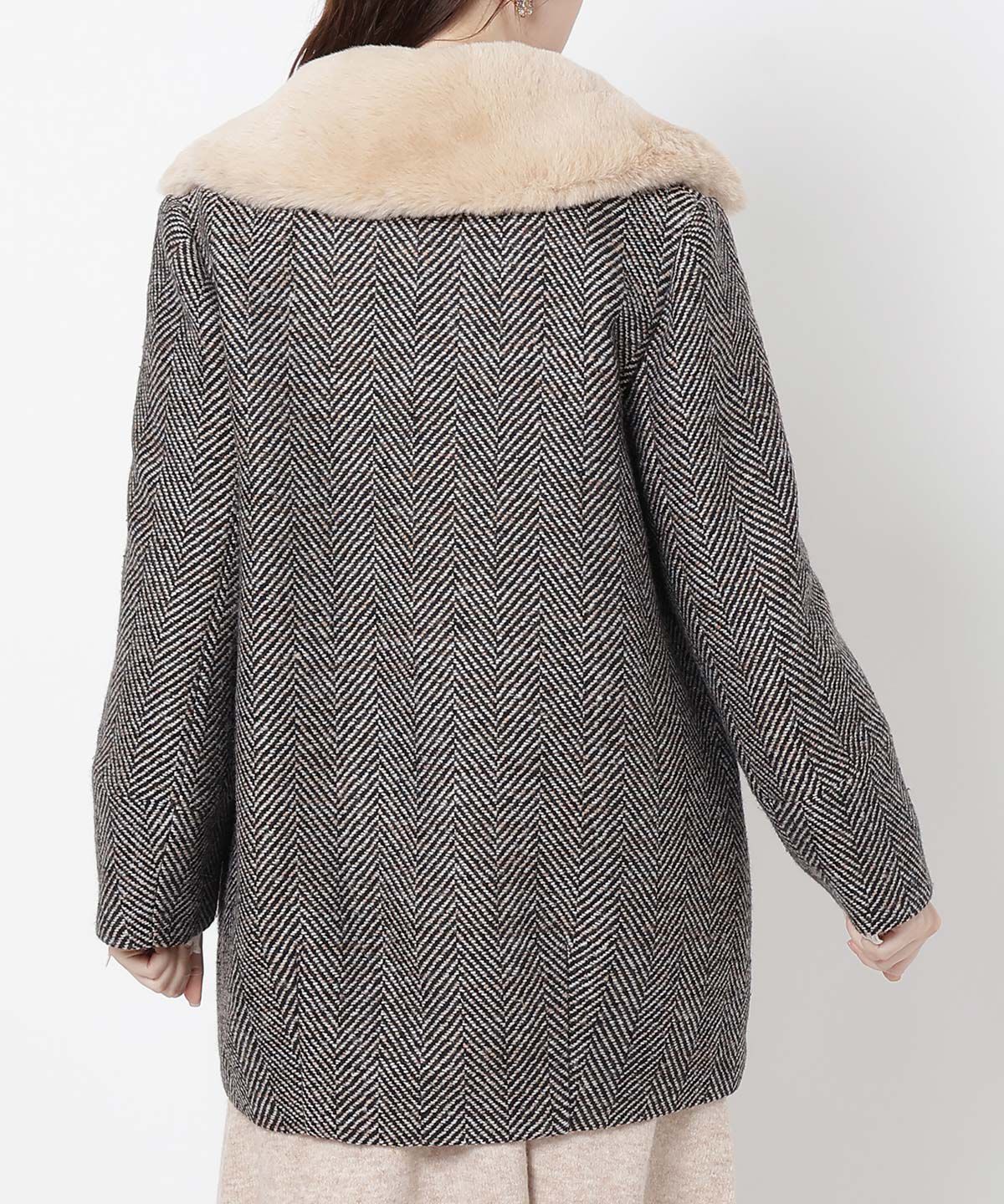 WILLSELECTION「ヘリンボーンファー付きコート」|その他|