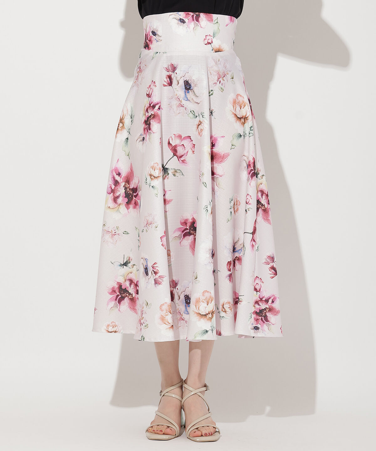 WILLSELECTION「ビックフラワーサーキュラースカート」|フレア|