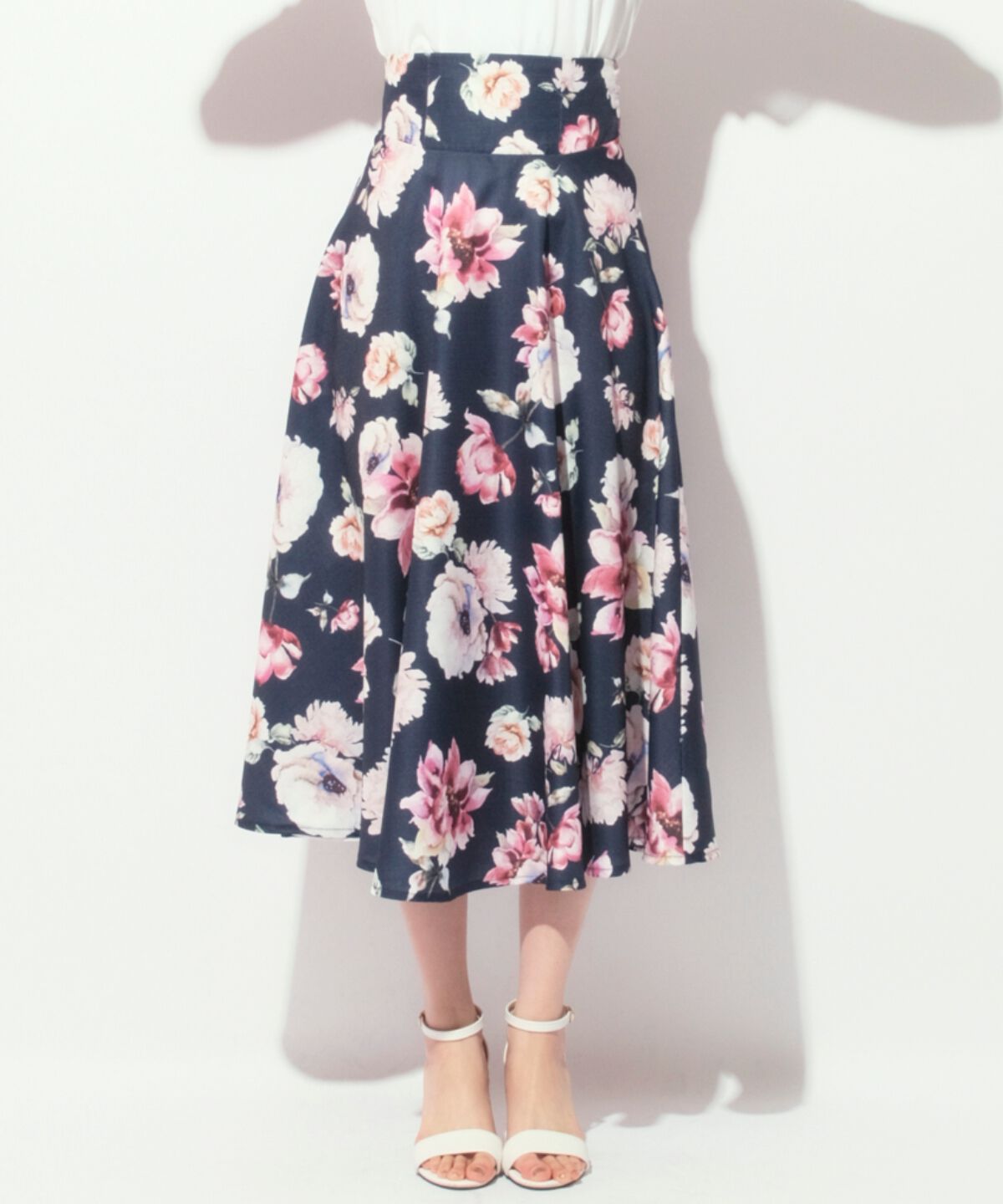 WILLSELECTION「ビックフラワーサーキュラースカート」|フレア|