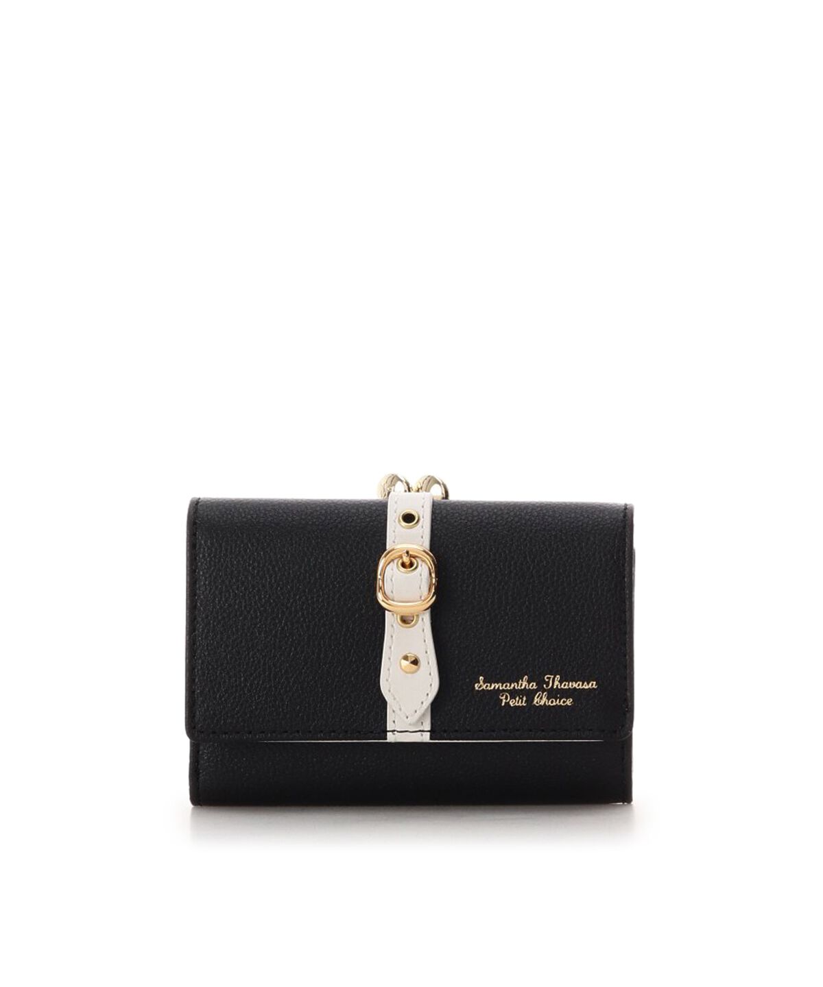 Samantha Thavasa Petit Choice「フロントベルト 折財布」|財布|ブラック