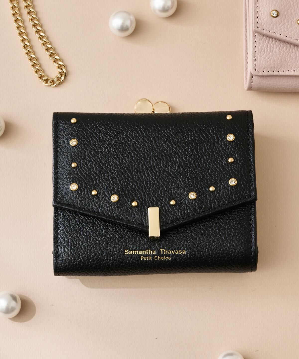 Samantha Thavasa Petit Choice「ゴールドスタッズ 折財布」|財布|
