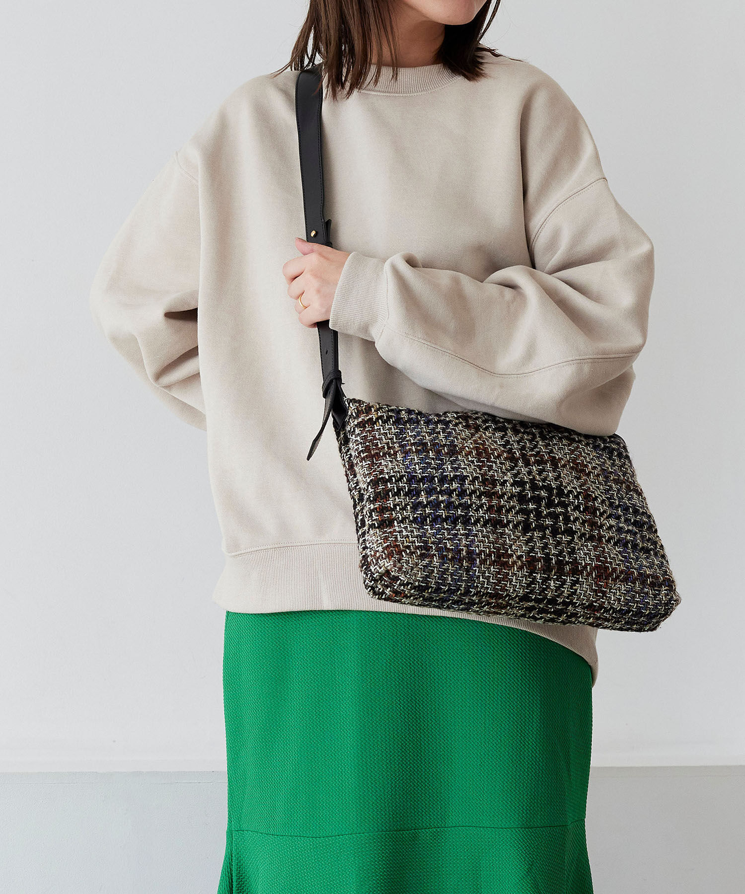 TOPKAPI TREASURE「【TREASURE TOPKAPI】キルティング ツイード ショルダーバッグ」|ショルダー・メッセンジャー|