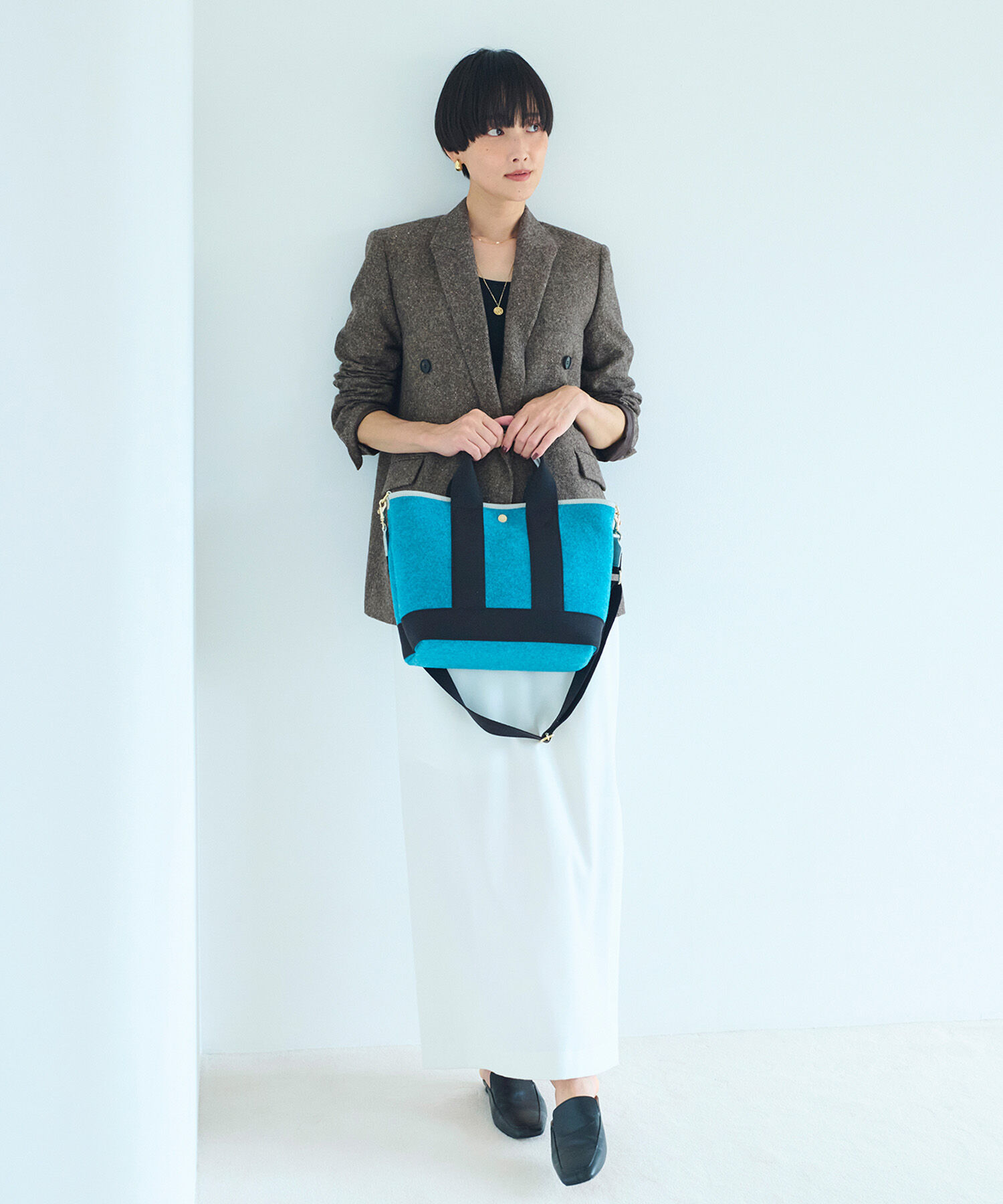 TOPKAPI BREATH「【Breath TOPKAPI】イタリアンフェルト ショルダー付 B5 トートバッグ M」|トートバッグ|